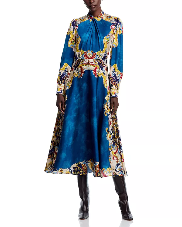 

Платье миди "Ракель" с перекрученным вырезом Elie Tahari, мультиколор