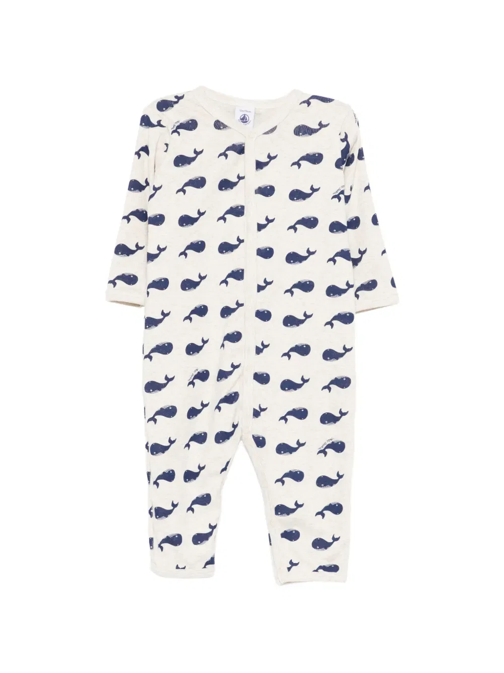 Комбинезон с принтом в виде китового кита Petit Bateau, нейтральный