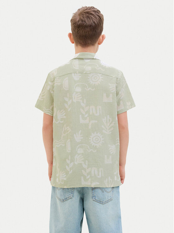 Свободная рубашка Luke 12277298 Jack&Jones Junior, зеленый — фото 3