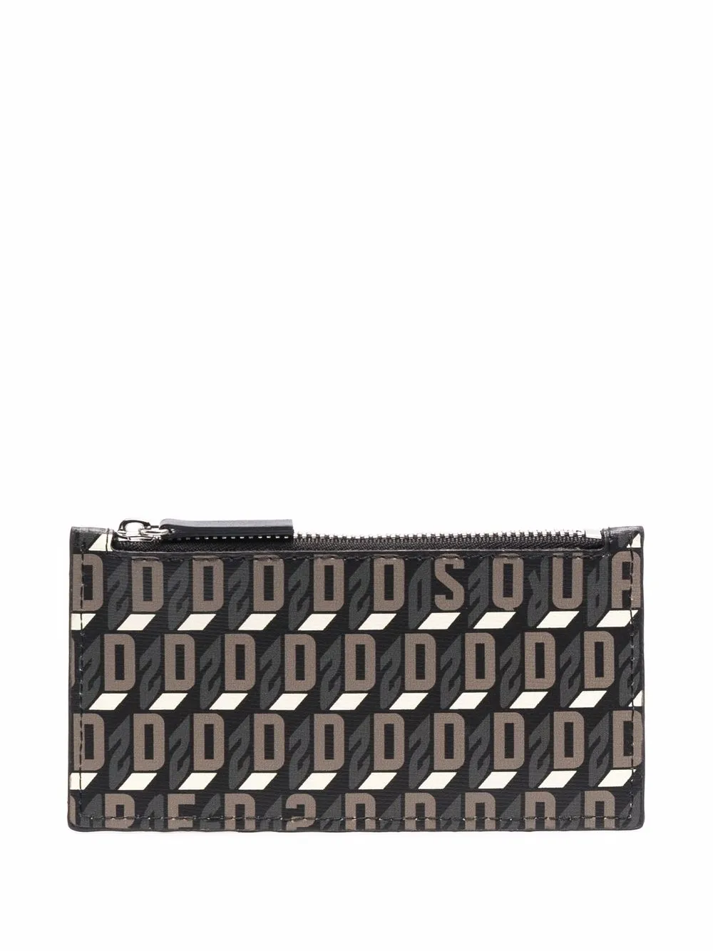 

Кошелек на молнии с монограммой DSQUARED2, черный