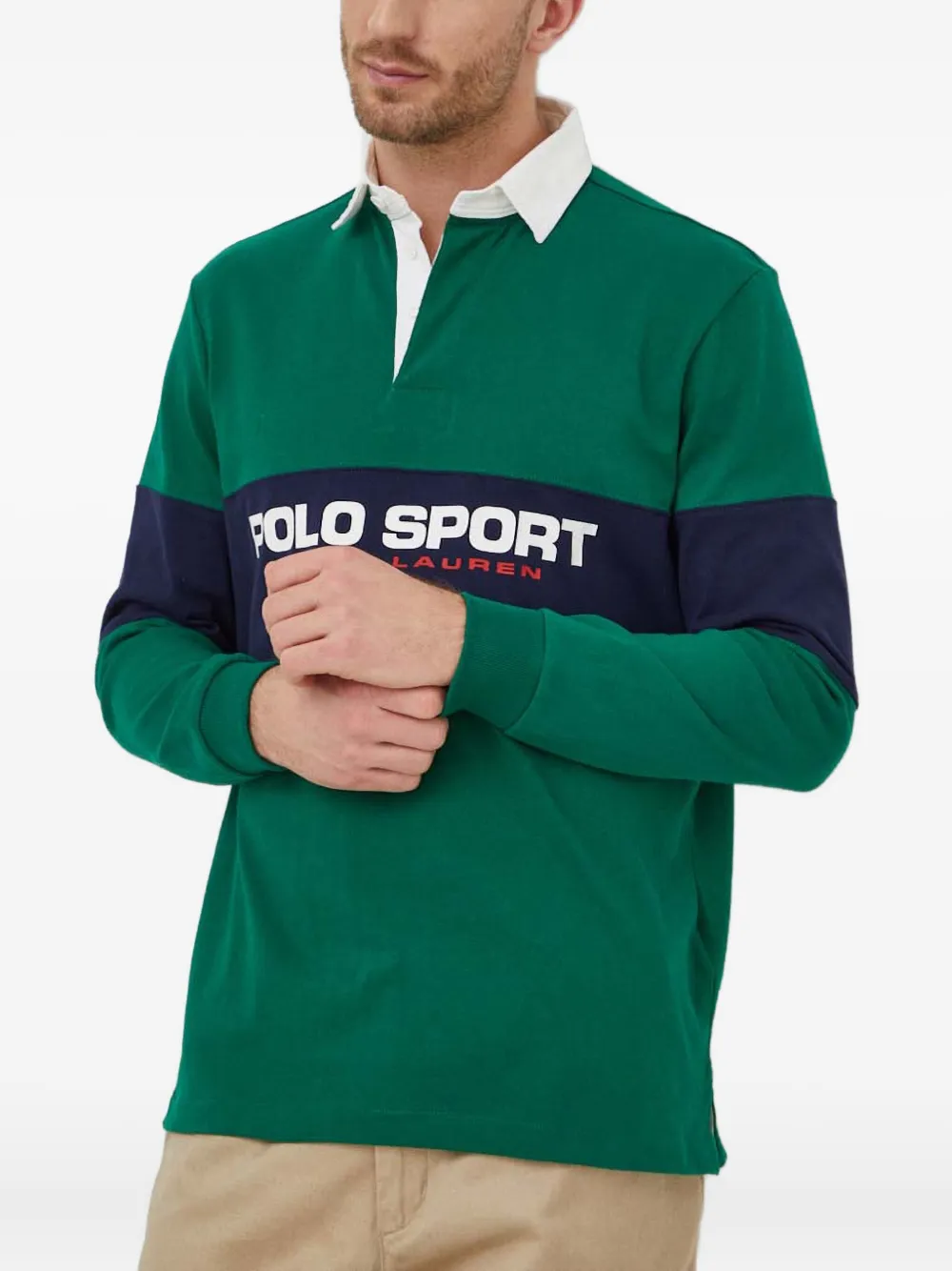 

Поло с длинными рукавами Polo Ralph Lauren, зеленый