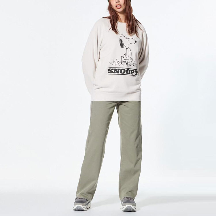 Свитшот X PEANUTS Co-branded Series унисекс светло-серый Uniqlo, серый — фото 4