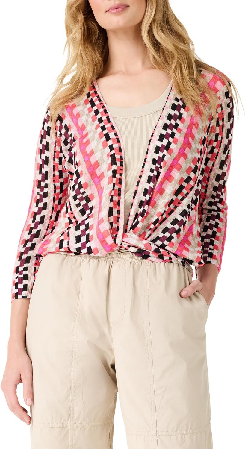 

Свитер NIC+ZOE Pixel Sunset 4-Way Cardigan, цвет Pink Multi