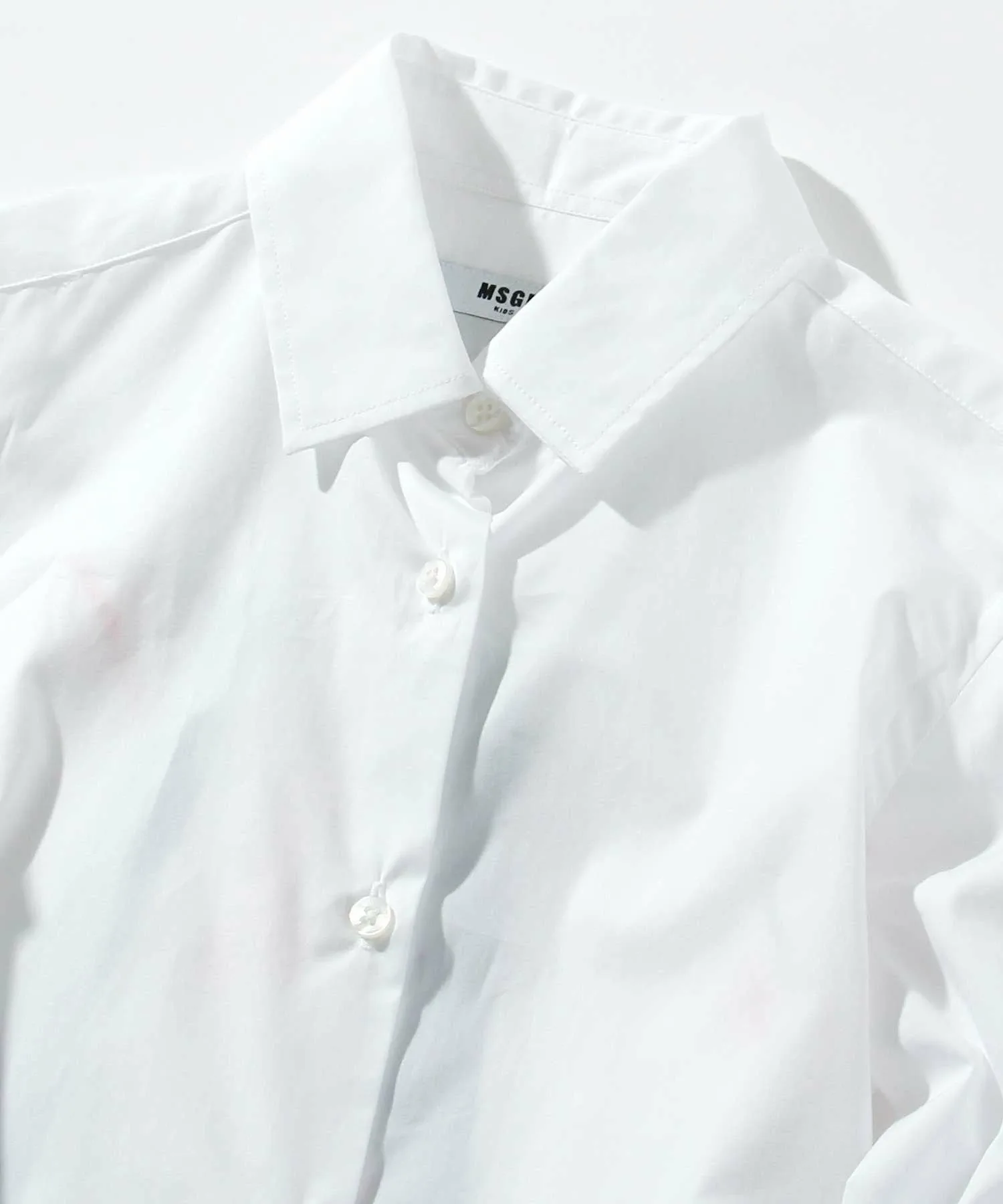 (K)MSGM/MSGM Детская и подростковая рубашка/блузка из поплина, White — фото 3