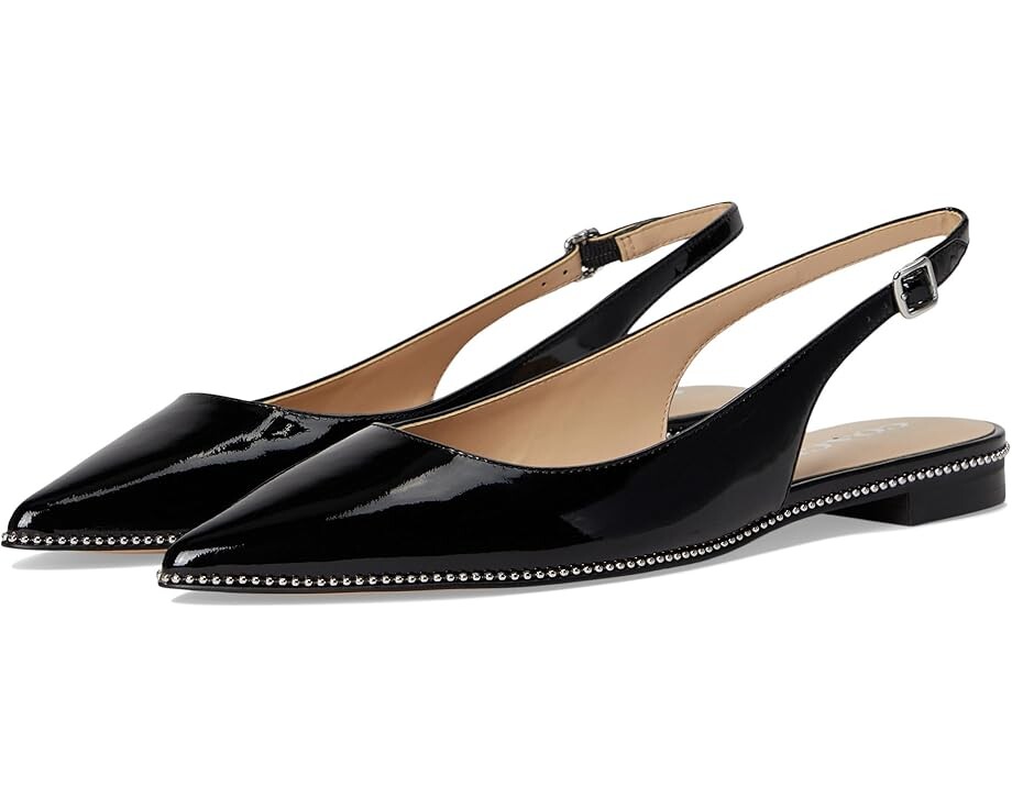 Туфли на плоской подошве COACH Claire Patent Leather Skimmer, черный
