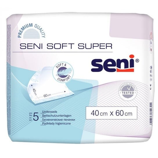 

Прокладки гигиенические Seni Soft Super, 5 шт., 40х60см