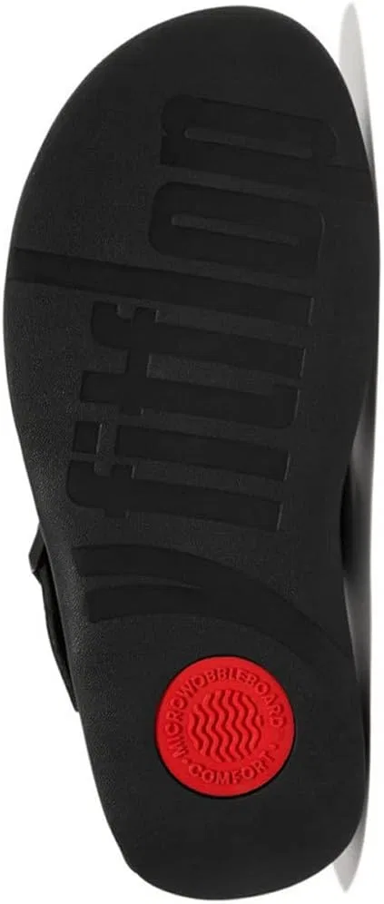 Мужские сандалии-шлепанцы Fitflop Trakk II с пряжкой и кожаным перемычкой между пальцами, Black — фото 2
