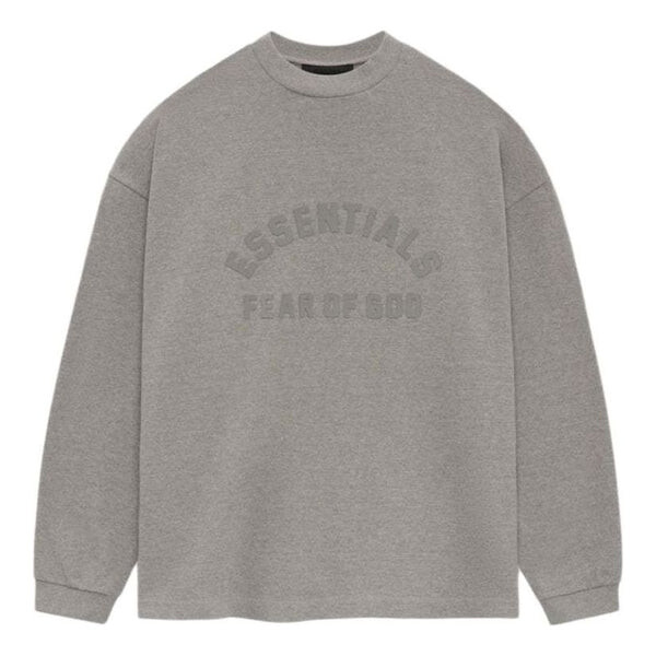 

Футболка heavy long-sleeve t-shirt 'heather grey' Fear Of God Essentials, серый