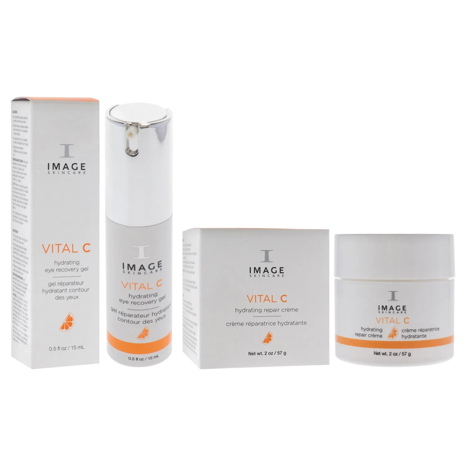 Набор Vital C Hydrating Repair Creme and Eye Recovery Gel Kit от Image для мужчин и женщин - 2 предмета: крем 50 г, гель 140 г, белый — фото 3