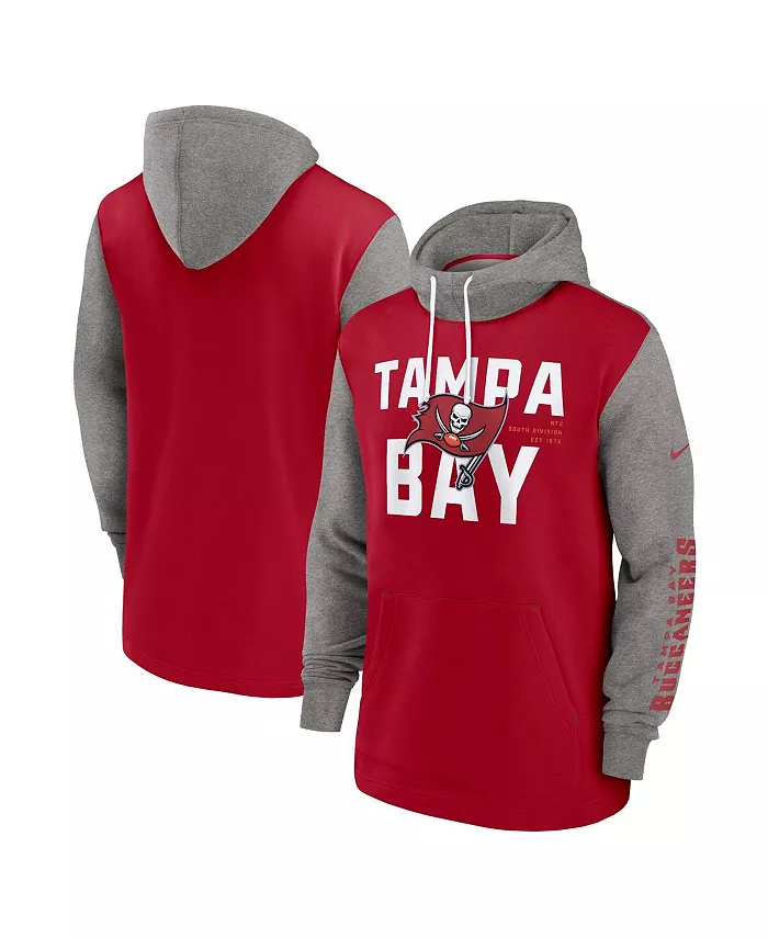 Мужская модная худи с цветными блоками Tampa Bay Buccaneers красного цвета Nike — фото 2