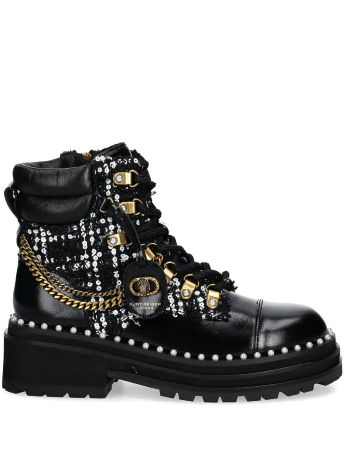 

55-мм ботинки Chelsea Combat Kurt Geiger London, черный
