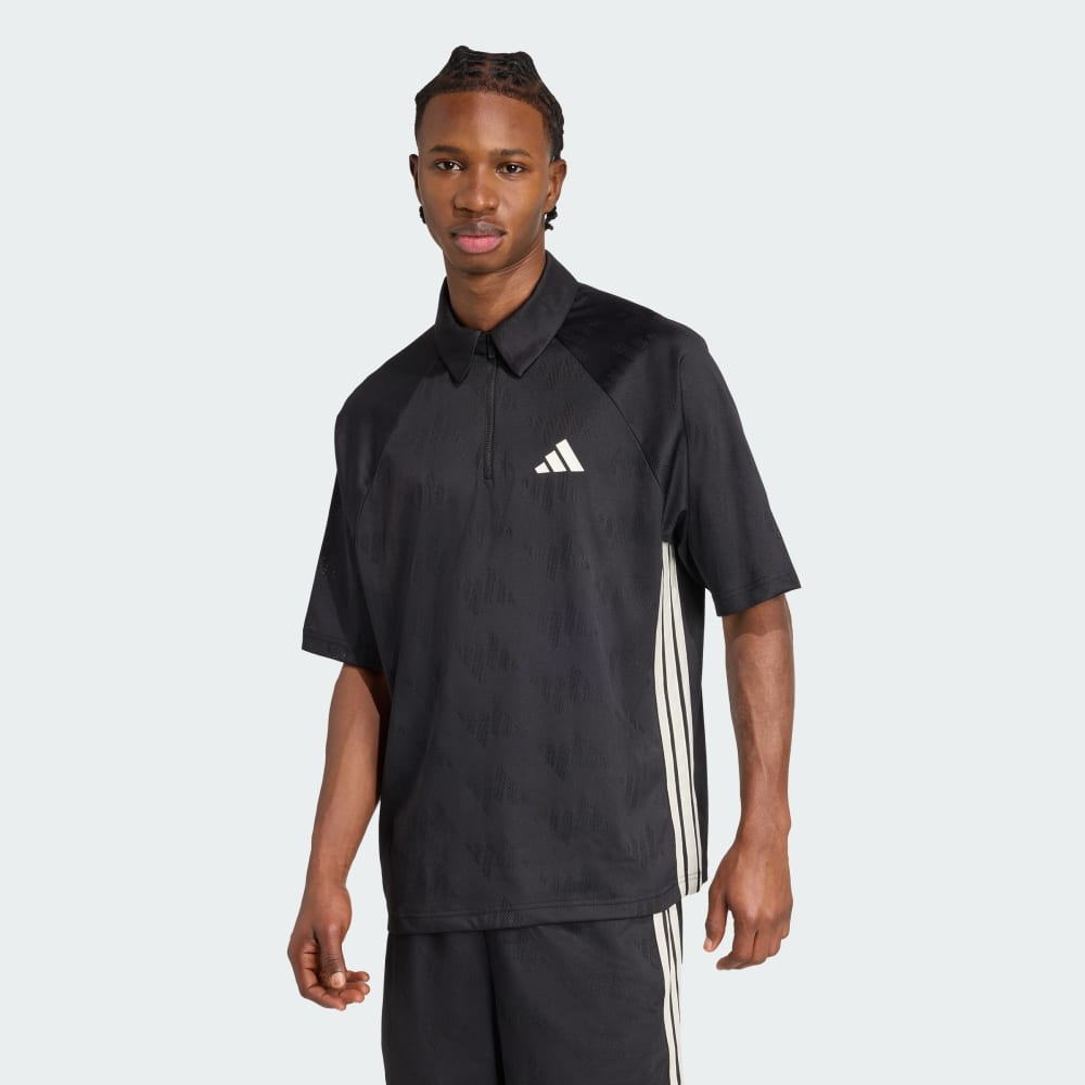 

Футболка Adidas Stadium Jacquard Polo Tee, цвет Black/Off White
