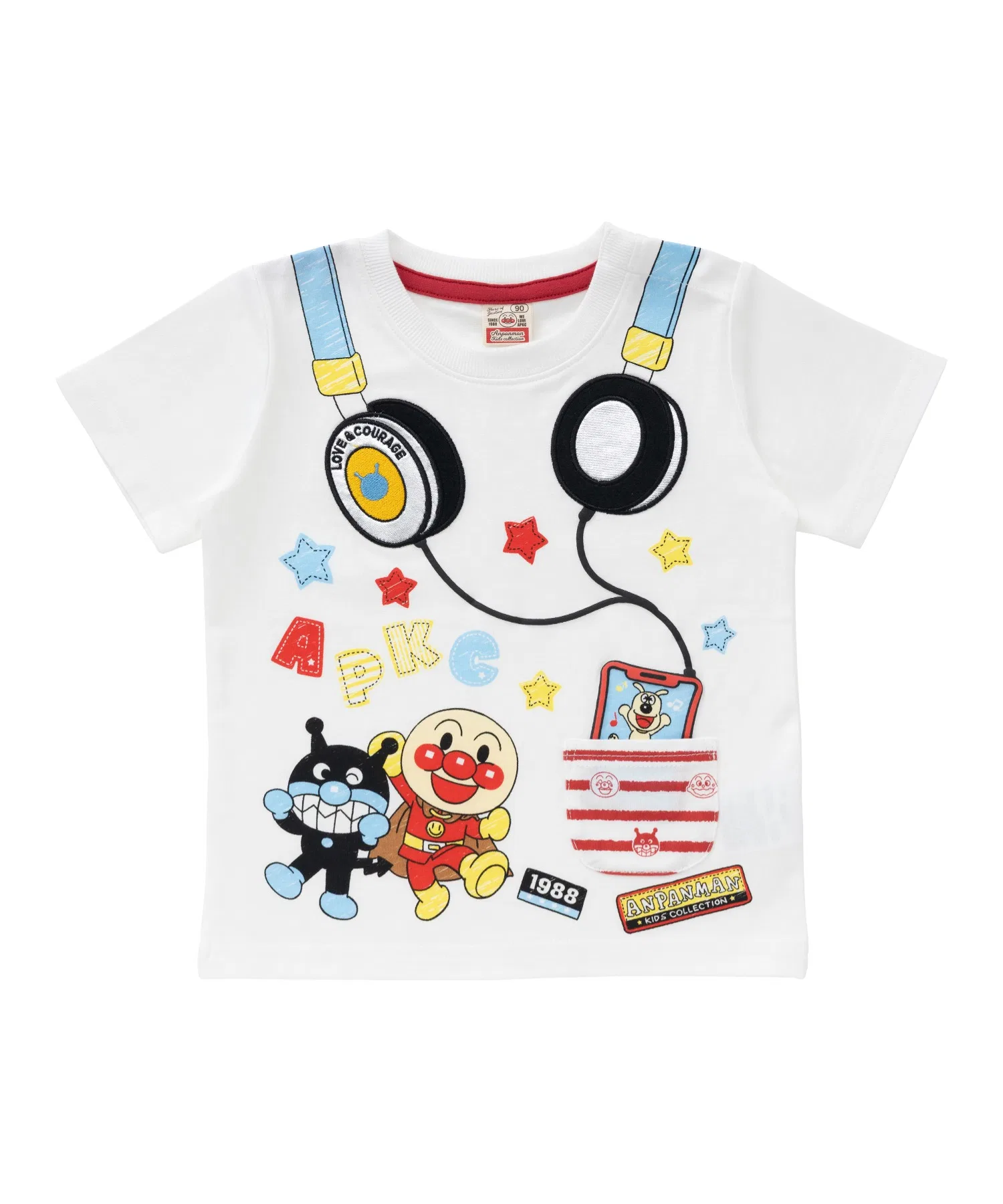 Детская футболка с аппликацией наушников ANPANMAN KIDS COLLECTION лаймовый — фото 3