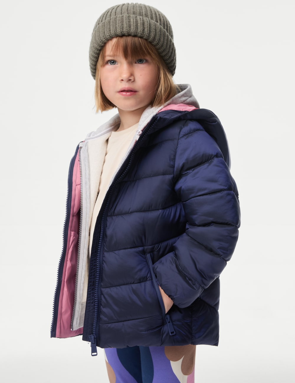 

Легкая стеганая куртка Marks & Spencer, темно-синий