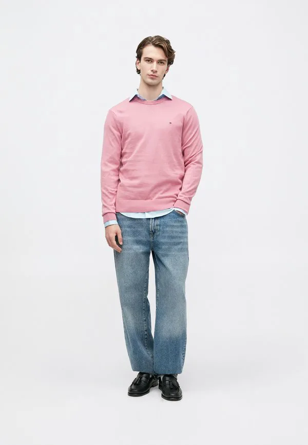 Свитер с круглым вырезом и вышивкой флага Tommy Hilfiger, Camellia Blush — фото 2
