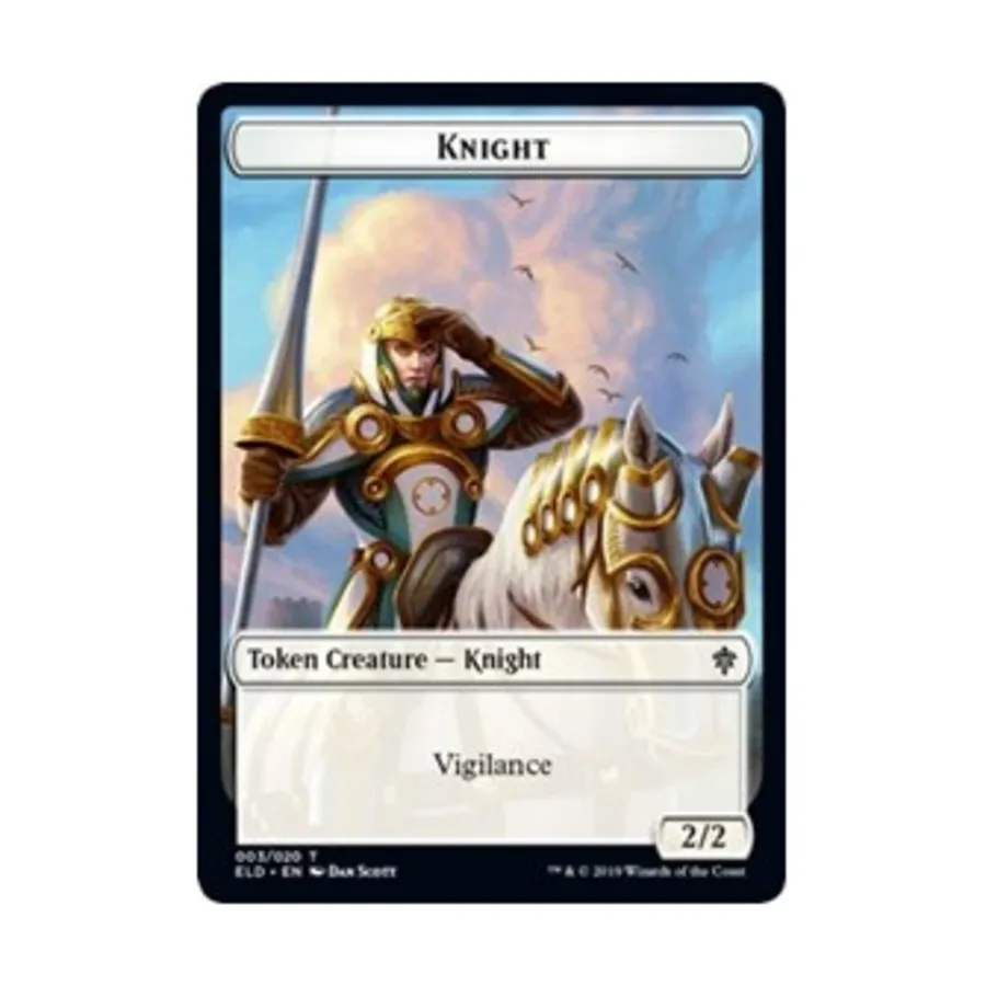 

CCG Жетон рыцаря (T), MTG - Throne of Eldraine