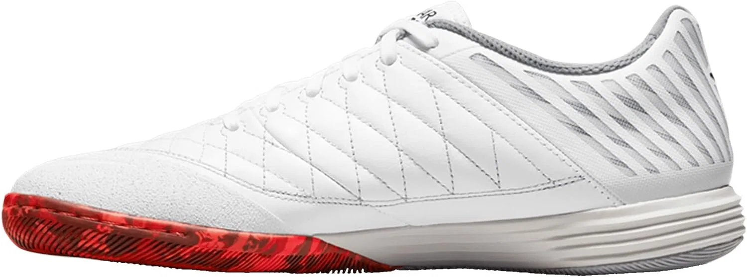 Мужские кроссовки для футзала Nike Lunargato II, White Black Bright Crimson Grey Fog — фото 2