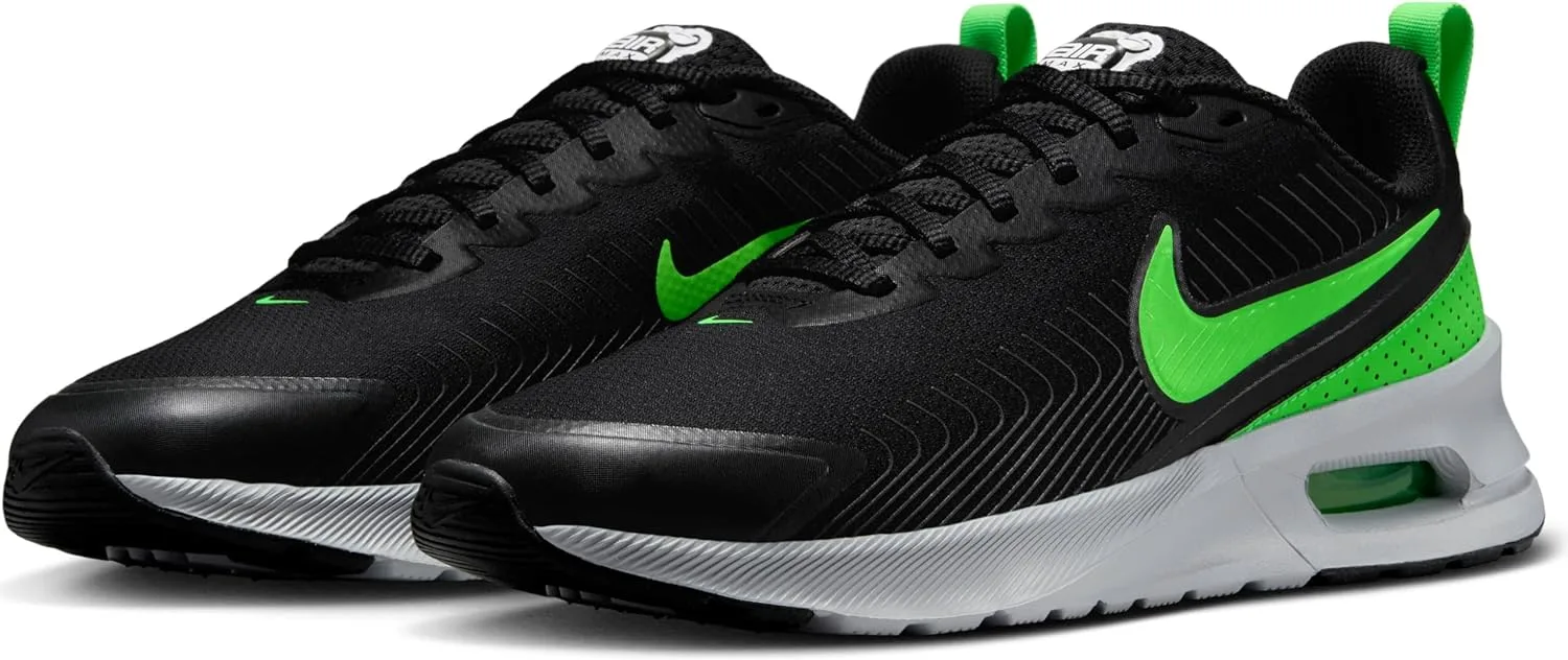 Мужские кроссовки Nike Air Max Nuaxis Na4 на шнуровке, черный/зеленый/серый — фото 2