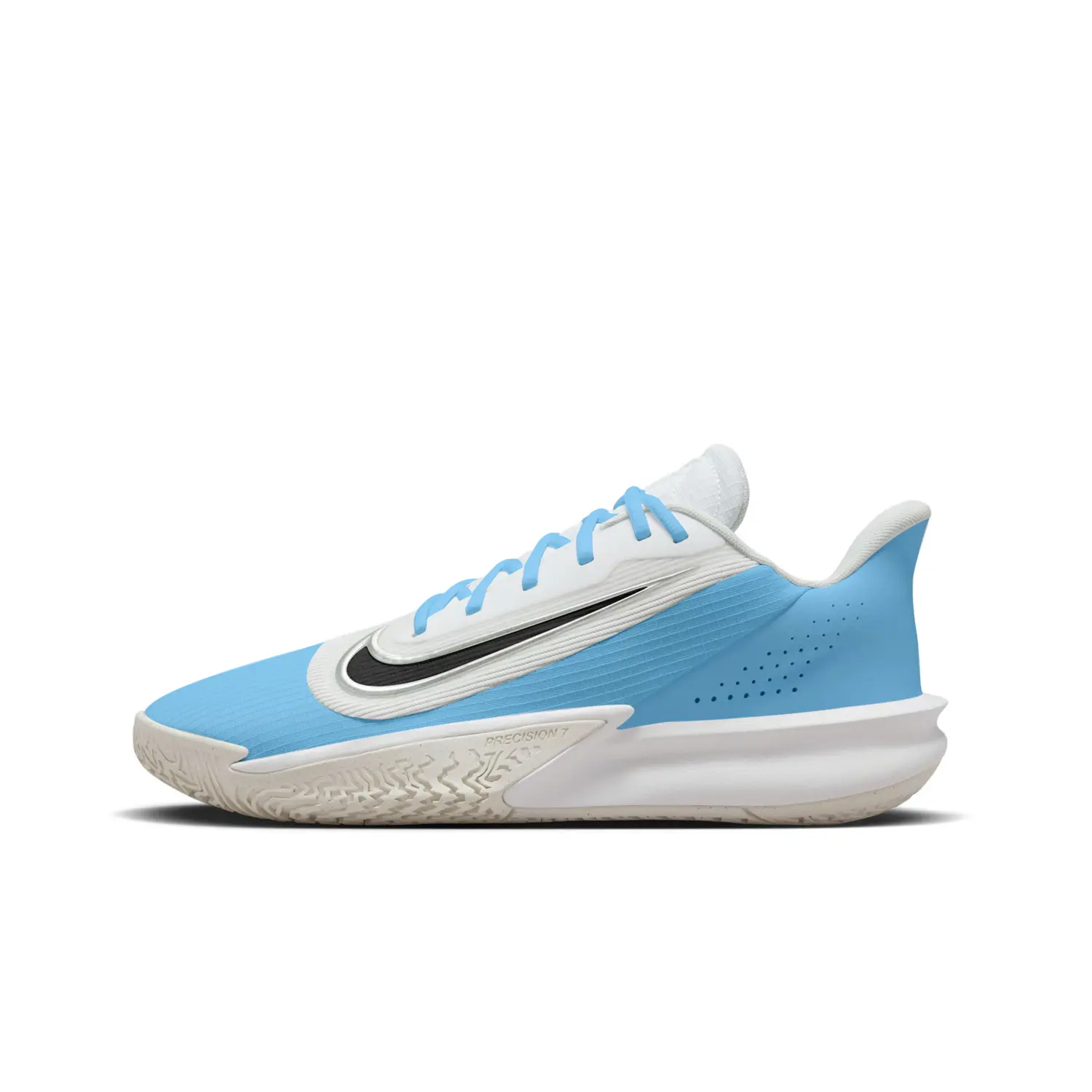 

Nike Баскетбольные кроссовки Precision 7 с низким верхом, устойчивые к истиранию, мужские, небесно-голубые