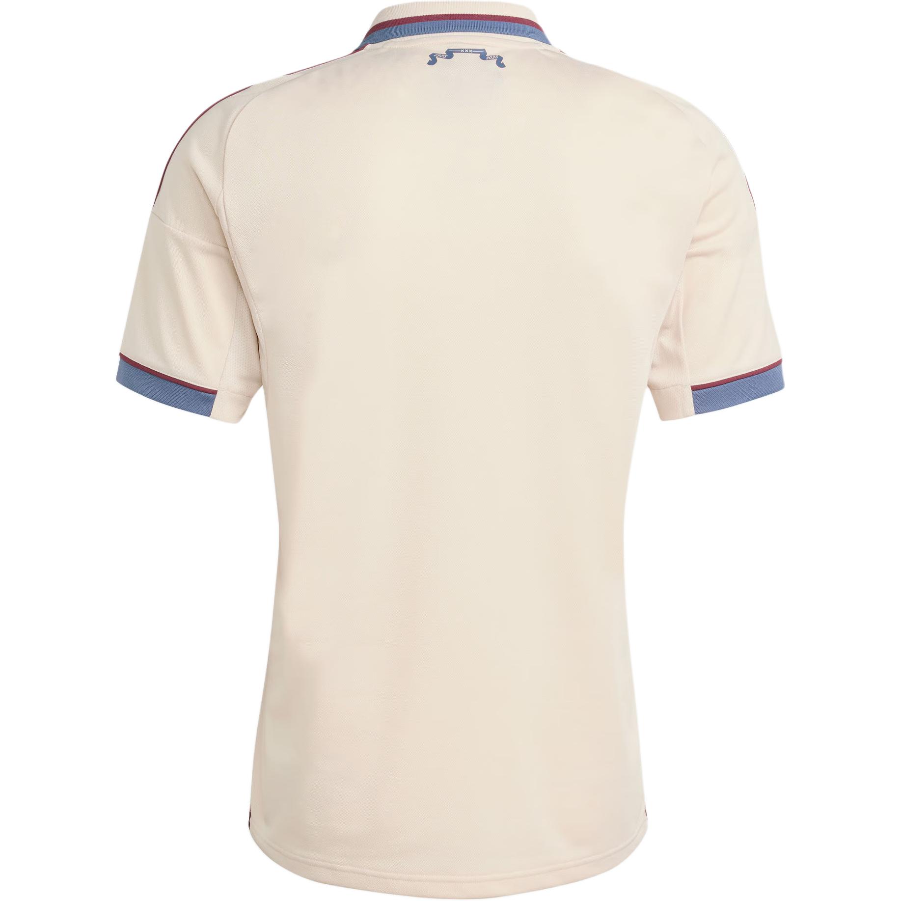 Футболка Ajax Three stripe Polo Shirt Adidas, светлая слоновая кость — фото 2