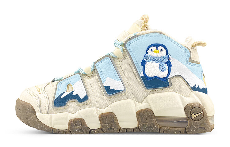 

Баскетбольные кроссовки Air More Uptempo Vintage женские, бежевый, средней высоты Nike