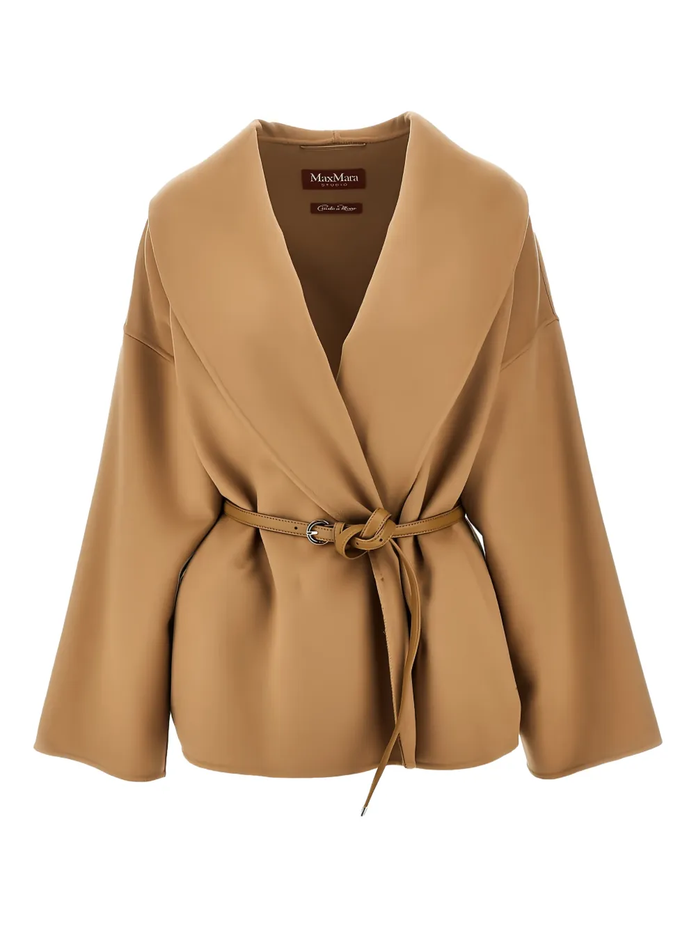 

Пиджак с поясом Max Mara, нейтральный