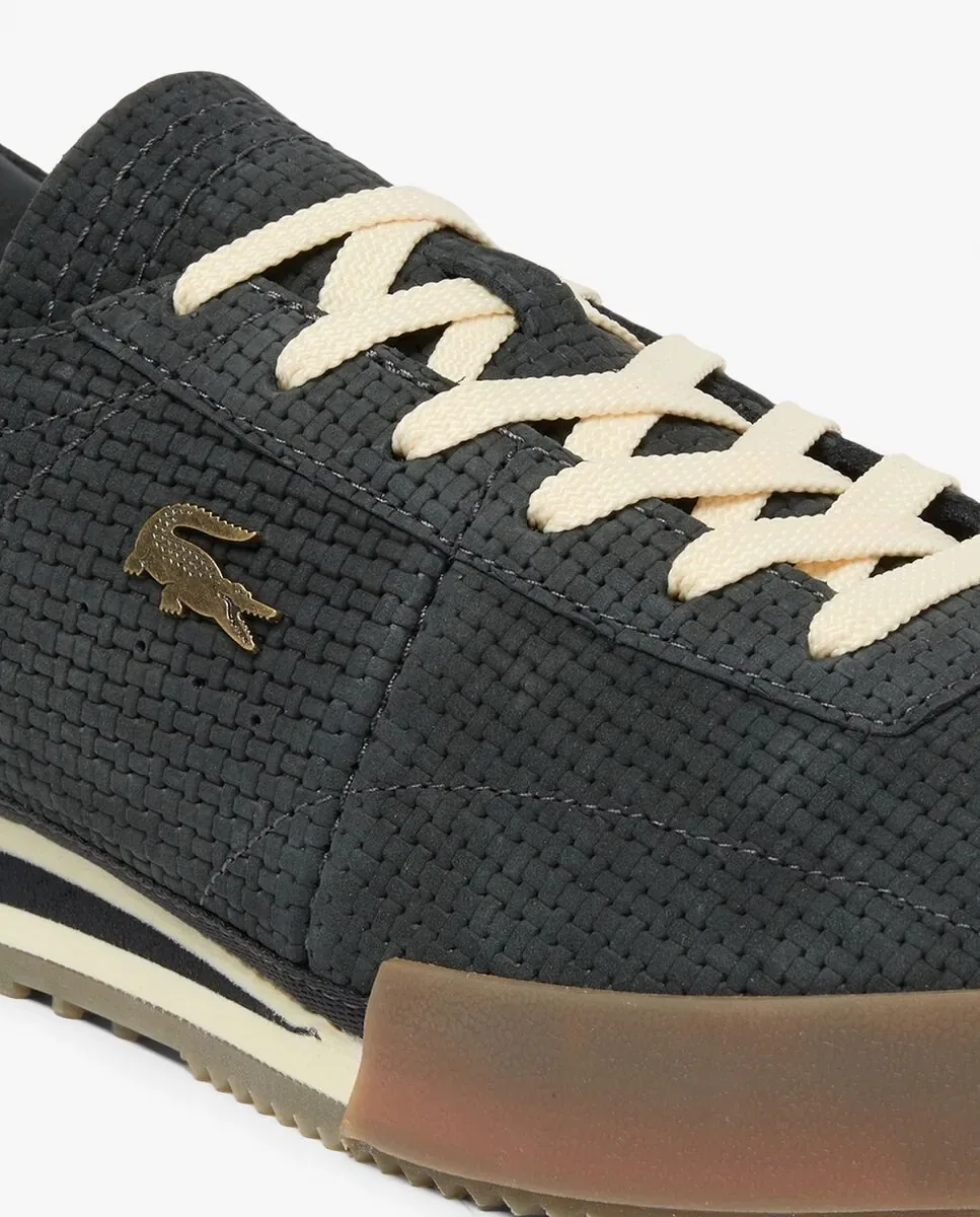 Lacoste Мужские кожаные кроссовки Aura серого цвета — фото 4