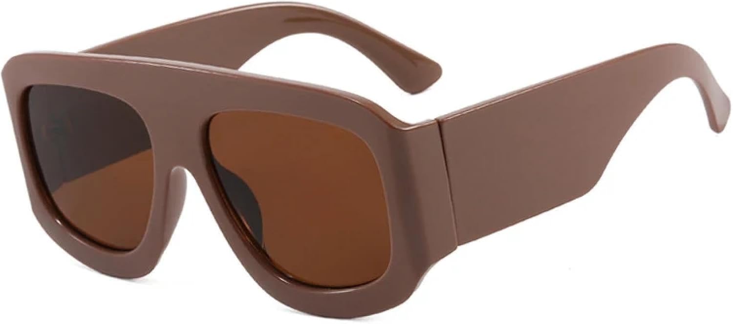 

Солнцезащитные очки с защитой от УФ-излучения UV400 | Большие, яркие, в стиле панк | Для женщин и мужчин, для занятий спортом на открытом воздухе и вождения DSVIGF, Coffee-brown