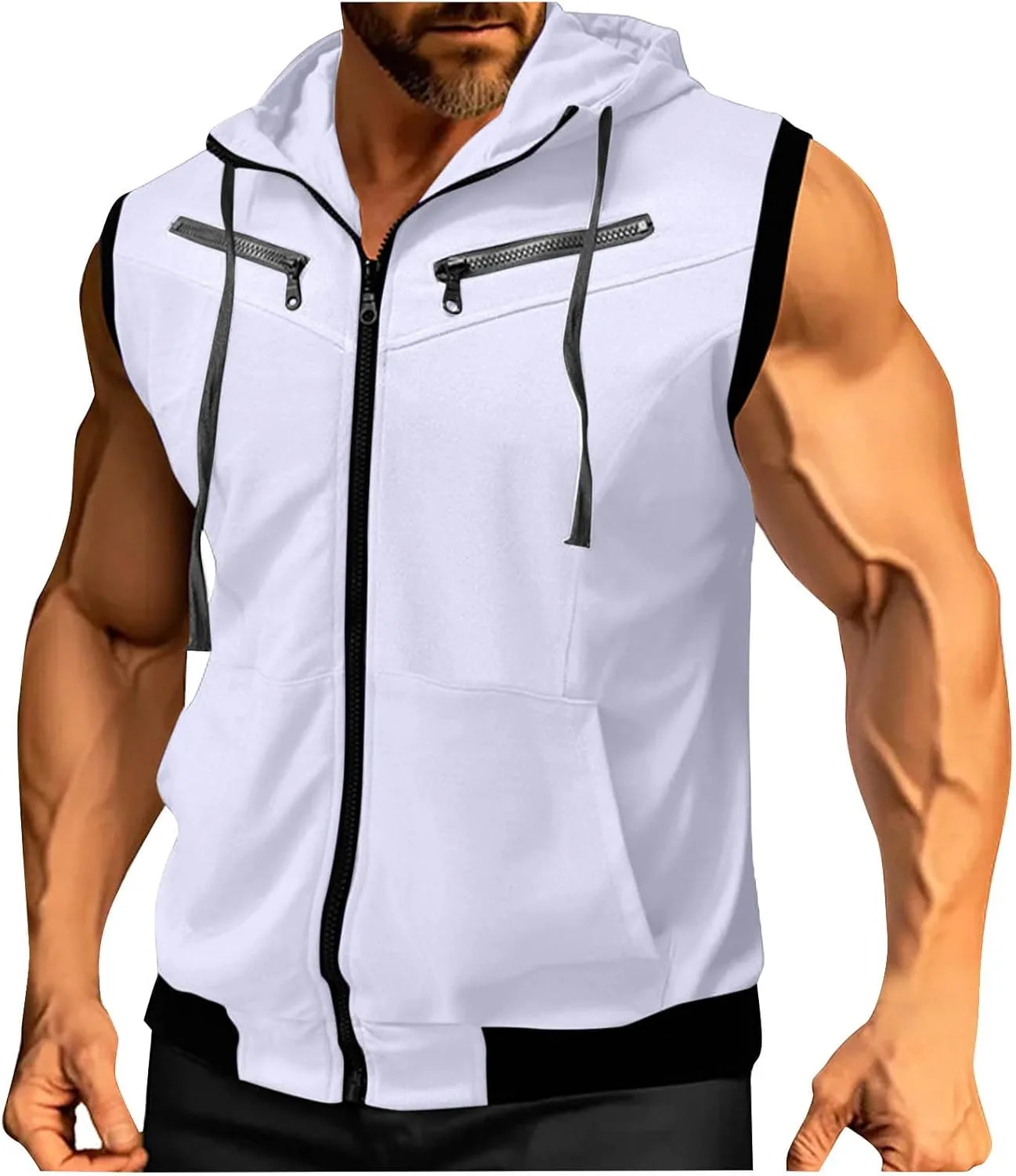 

Мужская безрукавка с капюшоном Slim Fit Zip Up