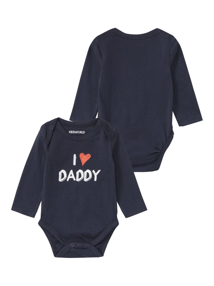 

Kidsworld Боди с длинными рукавами, темно-синего/белого цвета