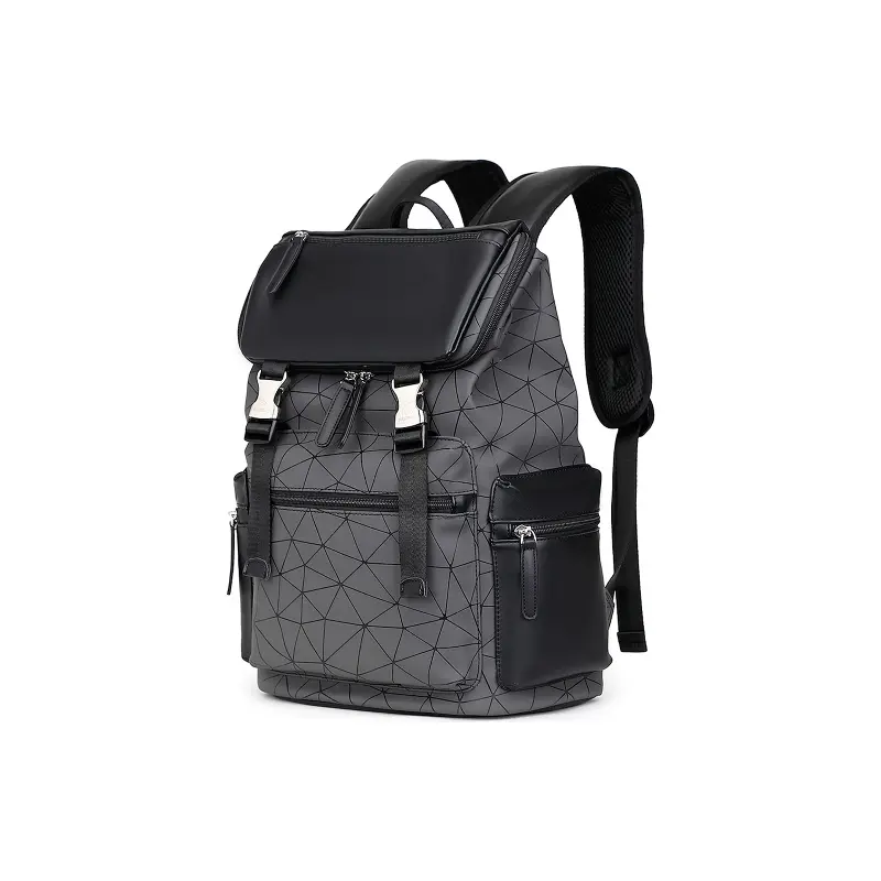 

Slazenger Мягкий кожаный рюкзак унисекс темно-серый, Diamond Pattern Dark Gray