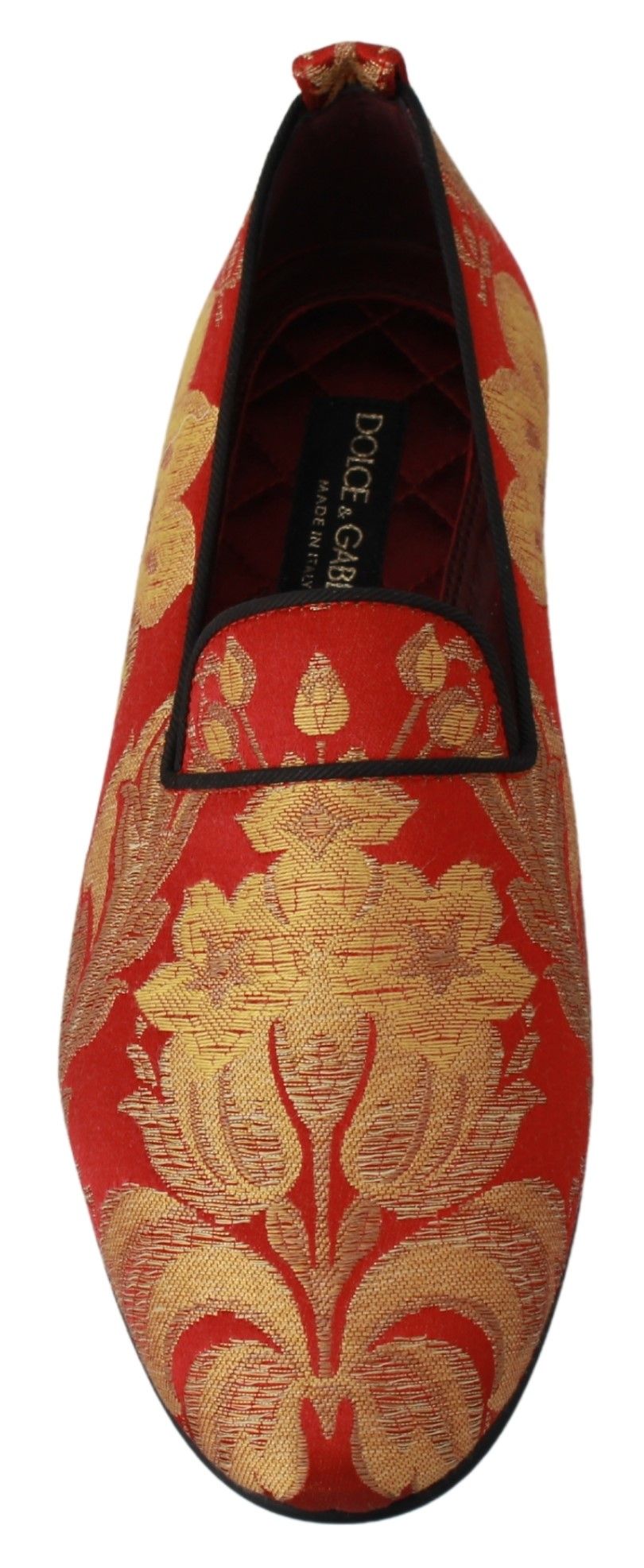 Лоферы из парчи розового золота, сланцы Dolce & Gabbana — фото 2