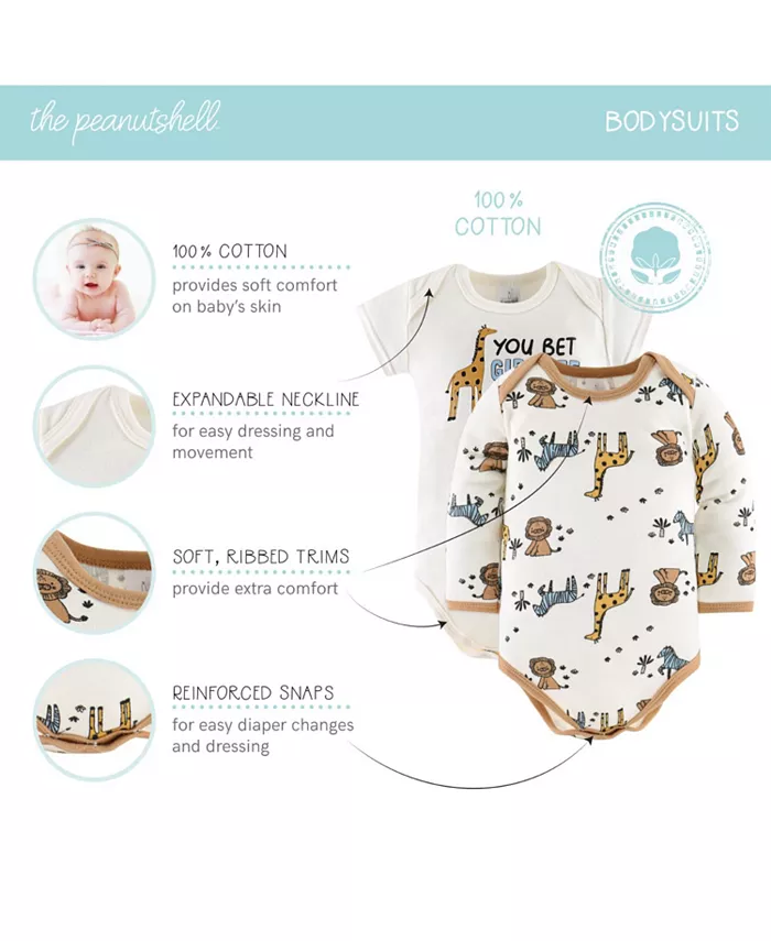Подарочный набор для новорожденных мальчиков, Blue Safari Explorer, 30 предметов The Peanutshell, синий — фото 3