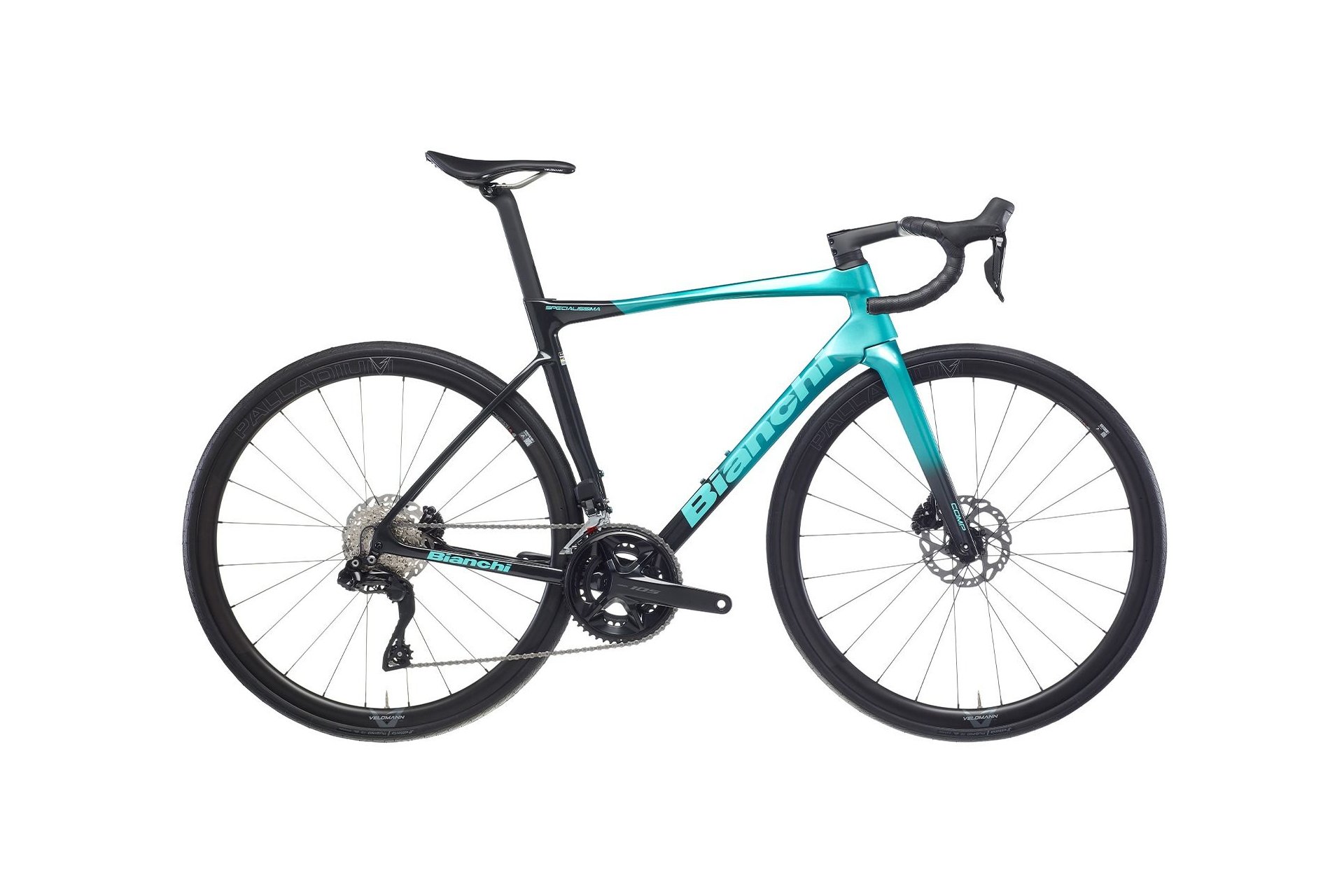 

Шоссейный велосипед Bianchi Specialissima comp - ultegra di2 - 28 дюймов - diamant - 2026, blau | b9 / graphite/metallic celeste / ck16 full glossy