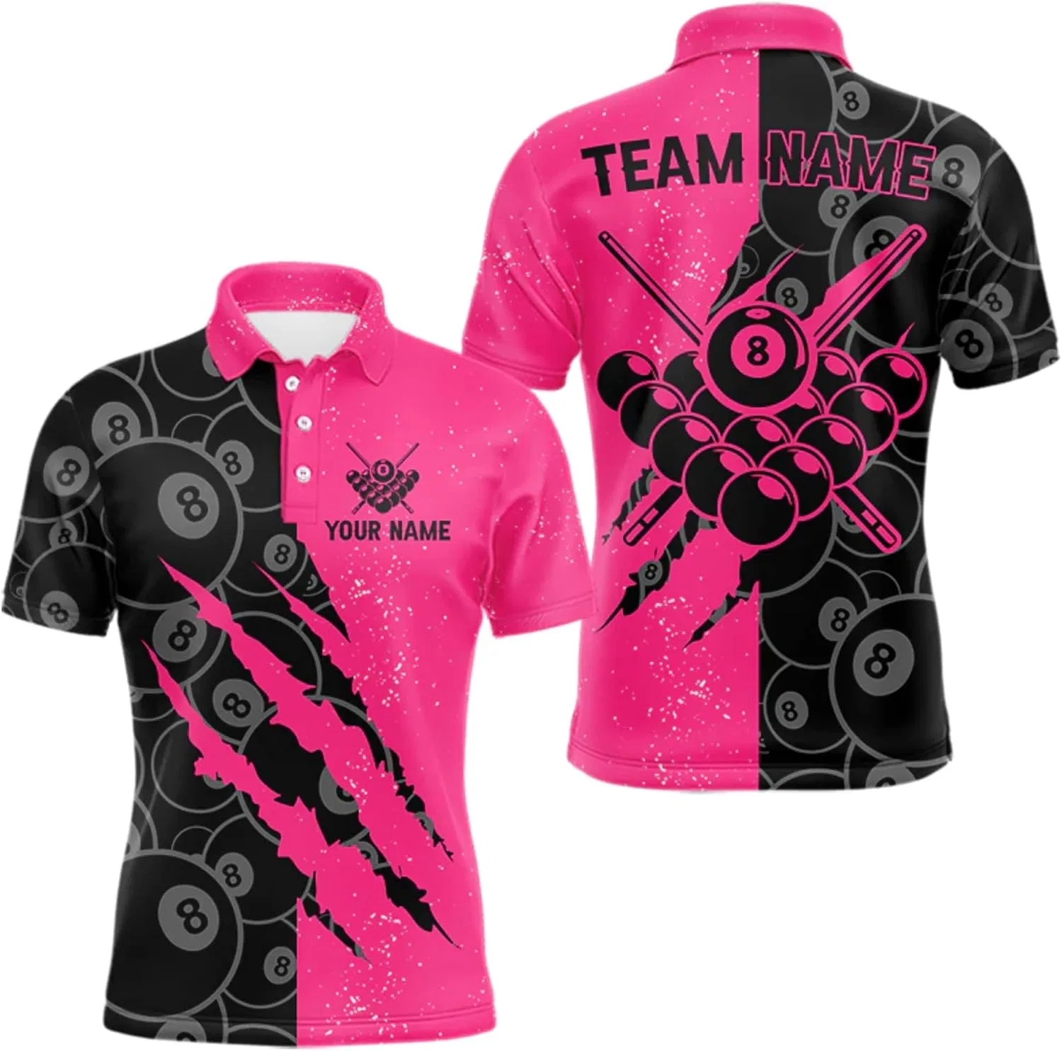 Половинка с воротником-поло для бильярда, Men’s Polo Shirt
