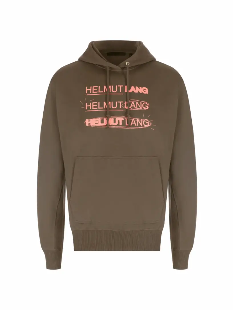 

Хлопковое худи Outer Space Helmut Lang, зелёный