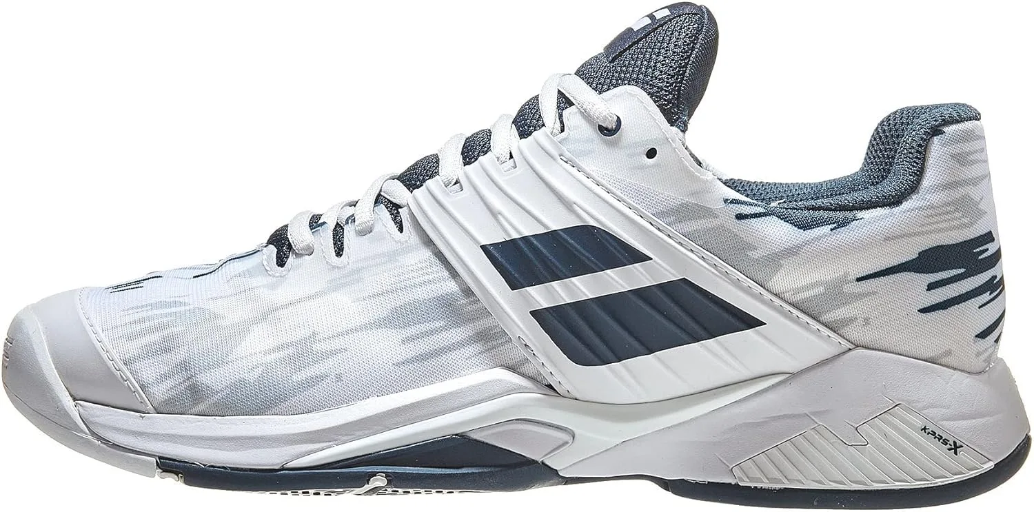 Мужские теннисные кроссовки Babolat Propulse Fury Ac All-Court Shoes, бело-синие — фото 2