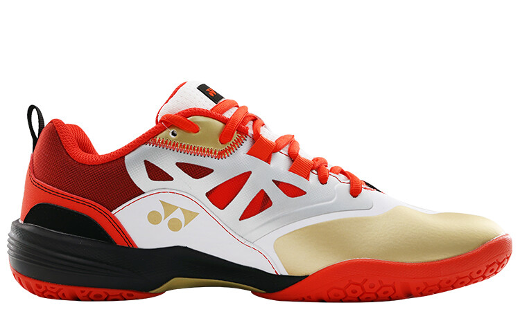 Кроссовки YONEX Badminton Shoes Men Low-top White/Red, белый/красный — фото 2