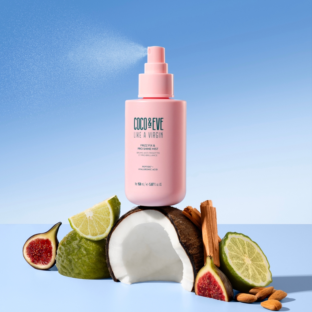 Спрей для распутывания волос Like a virgin frizz fix & pro shine mist для блеска и мягкости Coco & Eve, 150 мл — фото 2