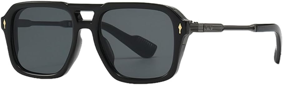 

Солнцезащитные очки MUTYNE с двойной перемычкой, квадратной формы, для мужчин, с металлическим покрытием, для женщин, защита от УФ-излучения UV400, в стиле ретро, Full Black