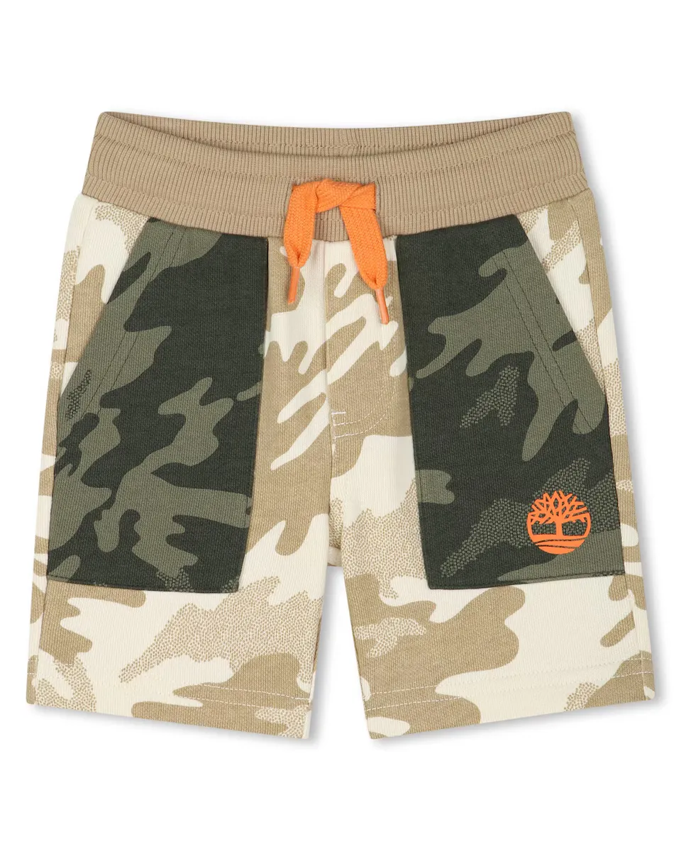 

Baby boy бермудские шорты натурального военного цвета Timberland, цвет Crema
