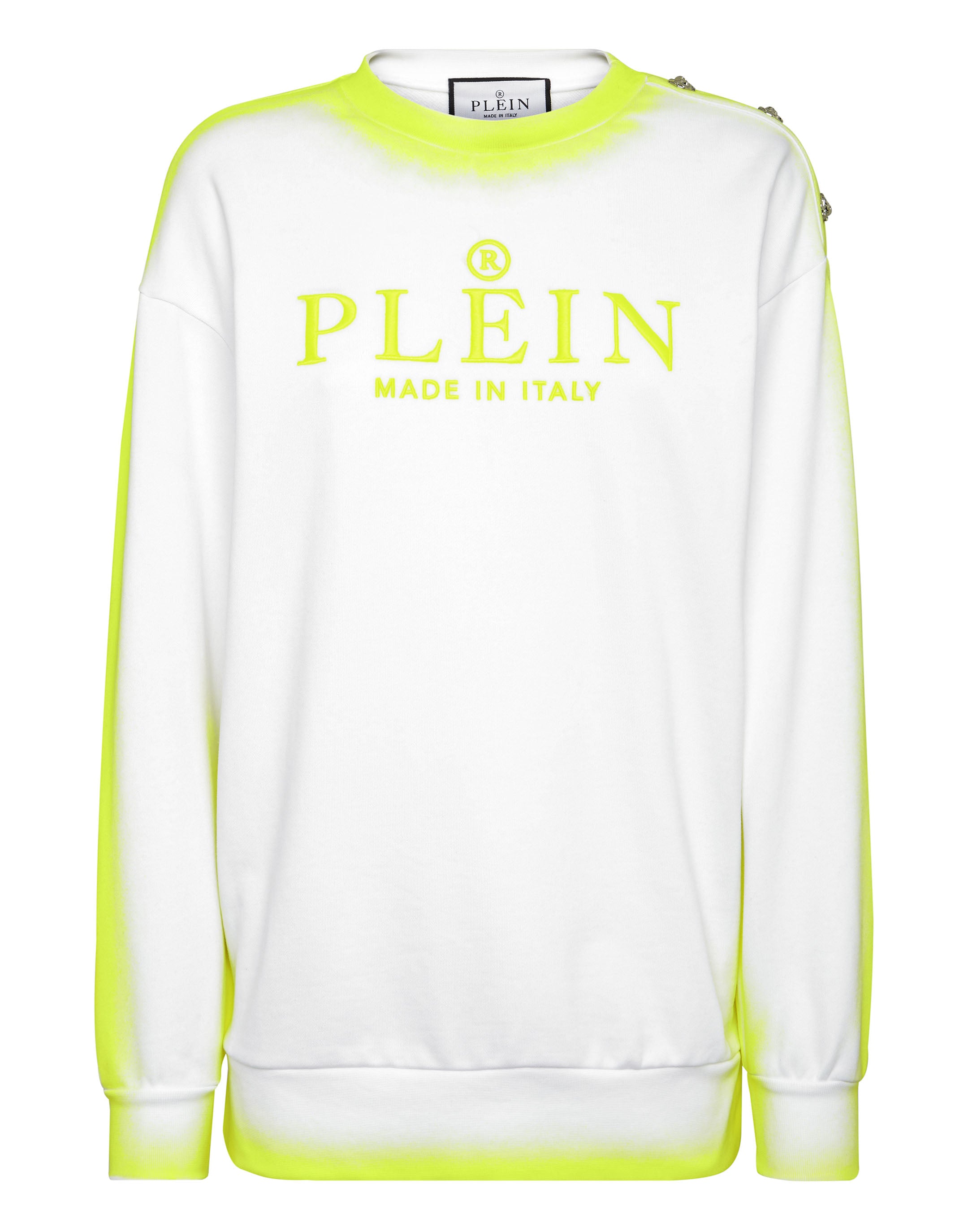 

Свитшот с круглым вырезом флуоресцентный PHILIPP PLEIN, белый
