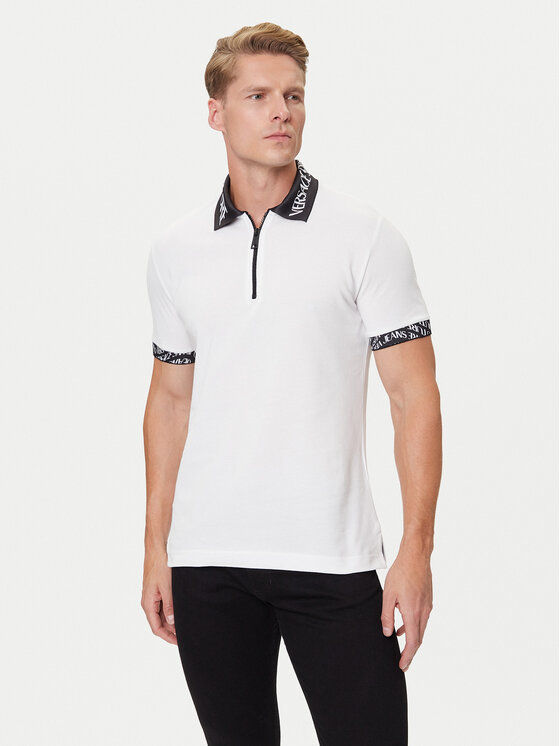 

Поло regular fit 79GAGT02 CJ01T Versace Jeans Couture, белый