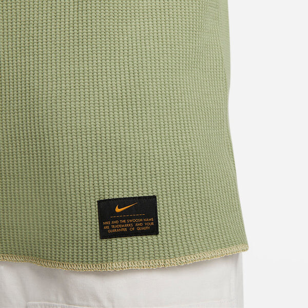 Футболка life с длинным рукавом, толстый вафельный верх Nike, зеленый — фото 3