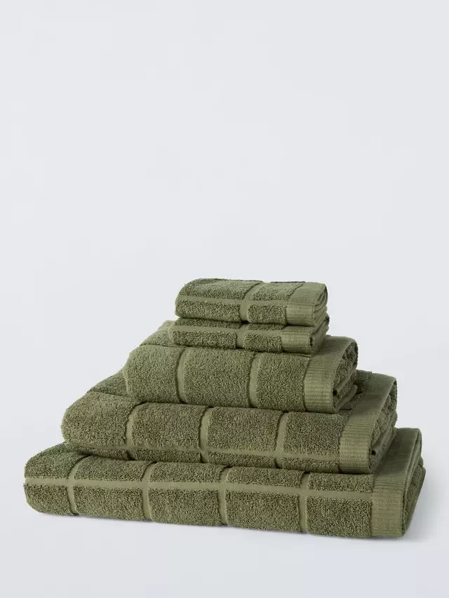 

Полотенце John Lewis Plain Squares, оливковый