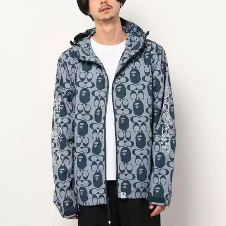 Мужская куртка Bape X Coach Collaboration темно-синего цвета A Bathing Ape, темно-синий — фото 2