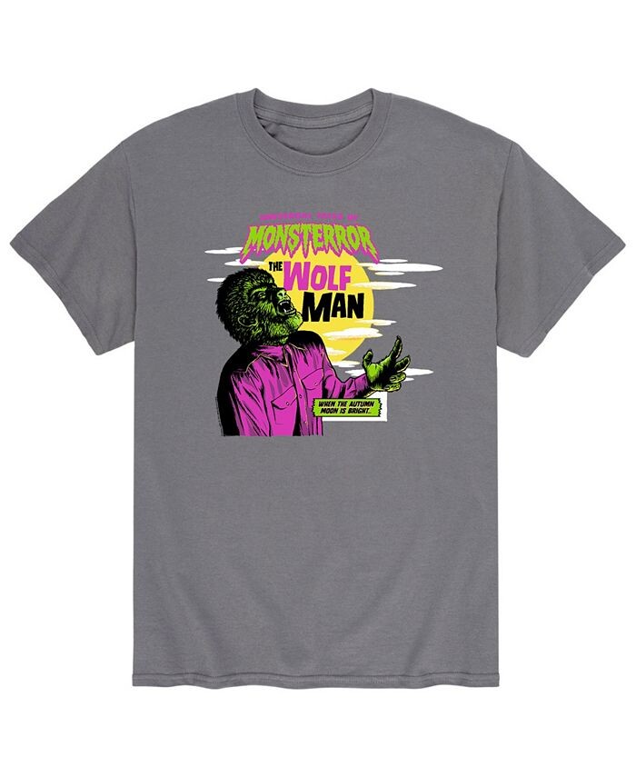 

Мужская универсальная классическая футболка Monster Wolf Man AIRWAVES, серый