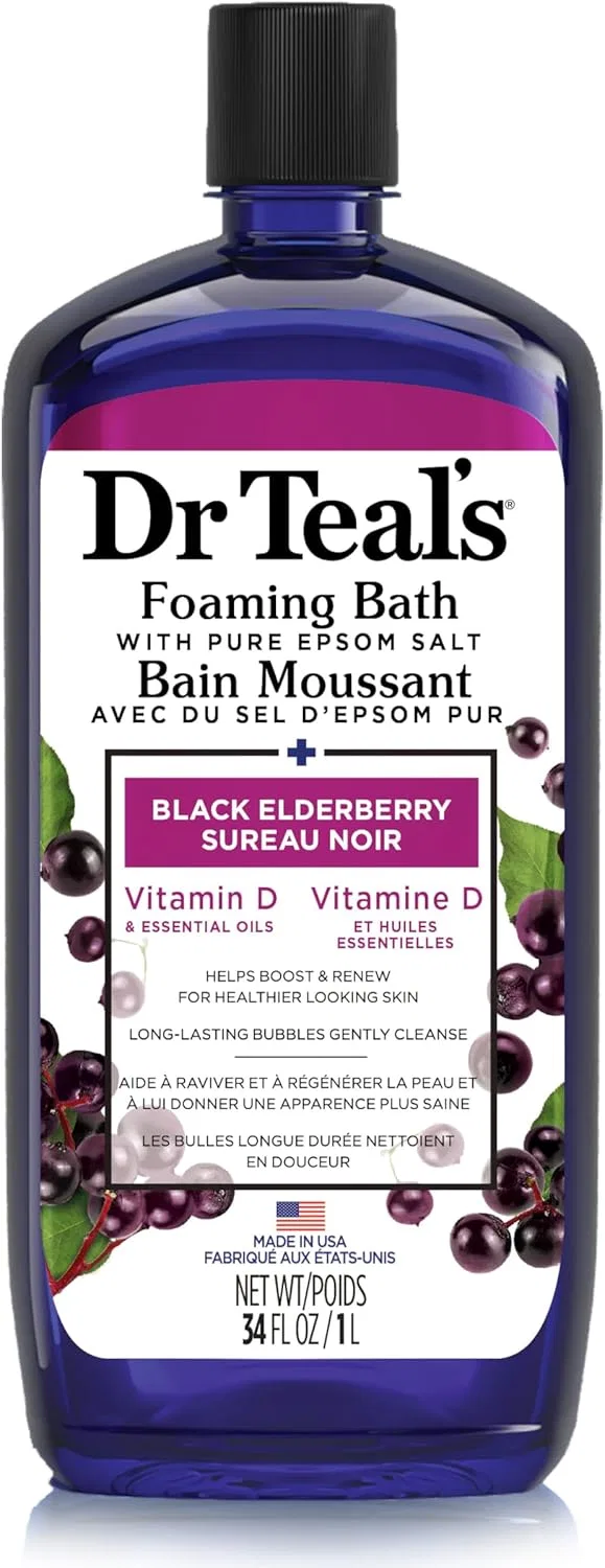 Пена для ванны с солью Эпсома «Black Elderberry» (1 л) от Dr Teal's Dr Teal'S