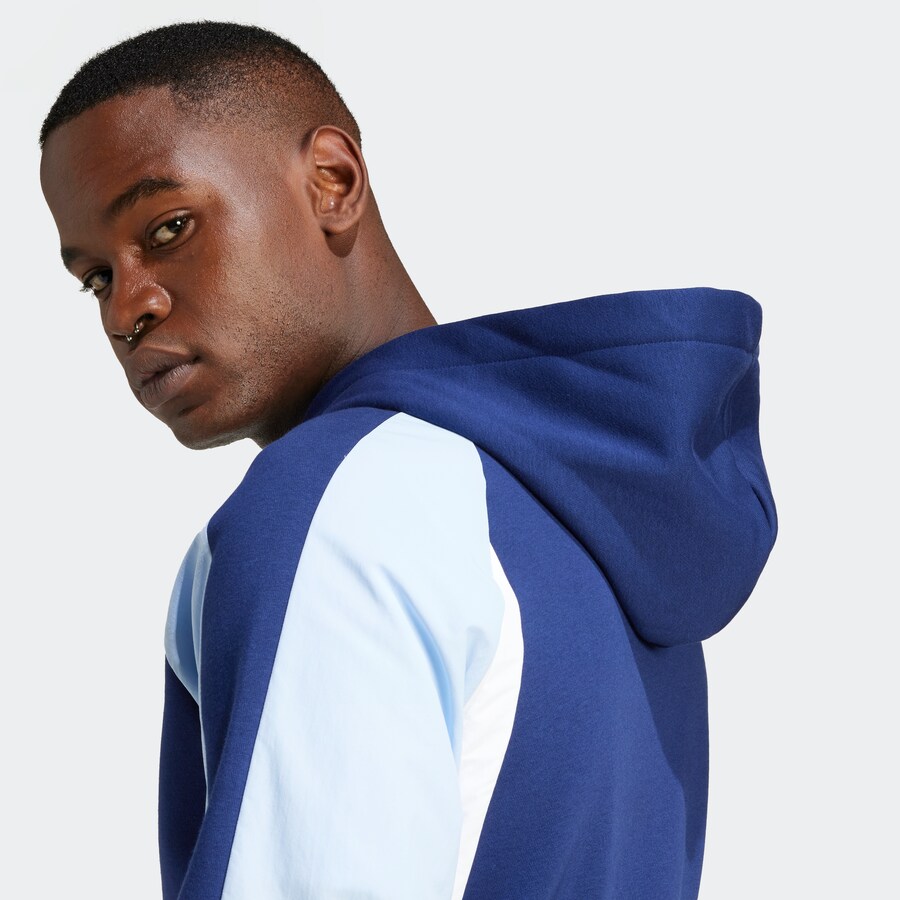 Спортивная толстовка с капюшоном на молнии ADIDAS SPORTSWEAR, цвет Gentian/Light blue — фото 4