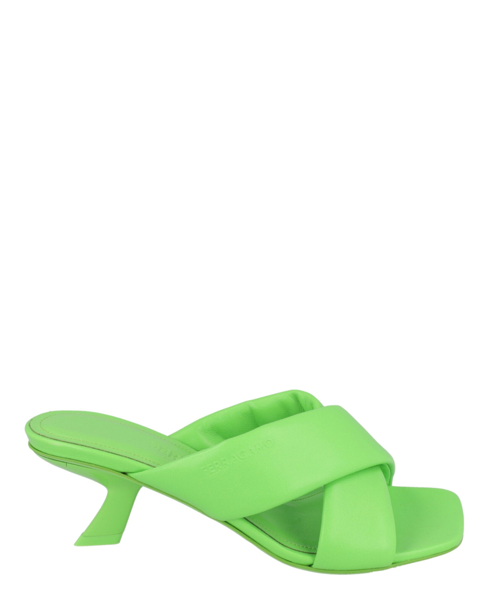 Сандалии Aldura с каблуком Salvatore Ferragamo, зеленый